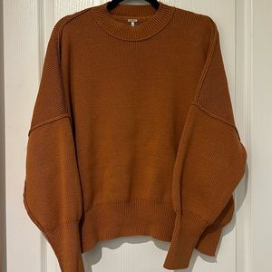 Free People oversized sweater - size XS, burnt orange
